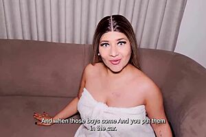 Big tits bbw milf catches me sexting nudes to boyfriend! She forces scissoring and cunilingus till we explode in orgasm!