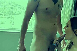 Euro Step Mom Rides Big Cock Cowgirl Missionary in Shared Hotel Bed with Brunette Ass Taboo