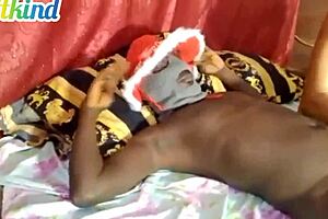 Naija milf ebony takes big dick pumping in swollen pussy