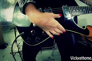 rock star vicky vette covers huge tits in massive cum loads