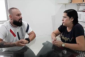 I'm helping my stepmom sell her erotic oils and get so hot that I end up fucking her doggystyle while stepdad's away