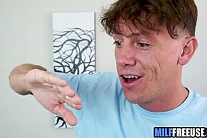 Nerdy step nephew freeuses his blonde step aunt