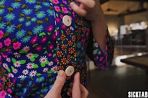 Big tits lesbian milf Lauren Phillips contrasts with hot teen 18+ big ass for squirting muff diving action