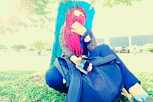 i took that 19 year old latina redhead with big ass outdoors for anal sex by offering her money in this wild public encounter