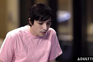 milf pristine edge stays up all night from stepson's fucking desire in this adult time clip with french subtitles