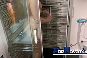 Russian mom surprised in shower by friend Victor Bloom