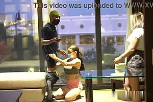 Two Cock Whores Suck Through Masks in Florida