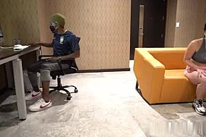 Two Cock Whores Suck Through Masks in Florida