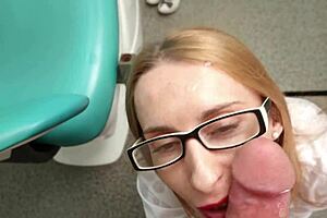 Female Doctor's Anal Encounter Ends With Facial Cumshot Surprise
