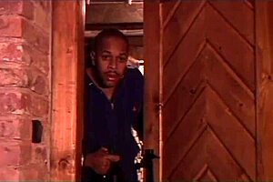 Double Penetration at Pub with Black Cock in Ass and White Cock in Mouth for Anal Fucking and Wet Pussy Lick