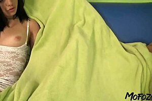 Horny step sister gets deepthroat blowjob and sloppy facial from step brother