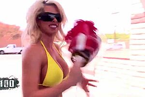 tommy gunn fucking the big tits blonde milf brooke haven after car wash in passionate quickie