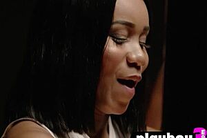 Curvy big ass ebony babe Jenna Foxx felt her heart pounding. She refused to quit despite the challenge.