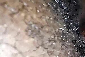 My friend's curvy ebony wife spreads wet pussy in bedroom