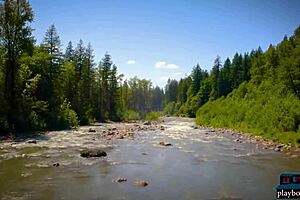 Curvy BBW Milf Mia Malkova Strips Sensually Outdoors For Playboy