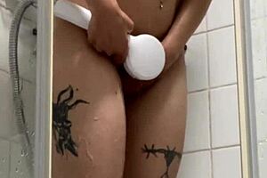 check out my petite arab shower tease