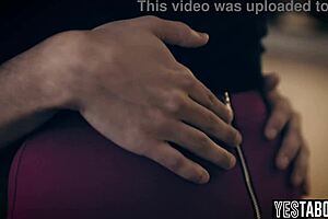 Stepson and stepdad drill big tits stepmom