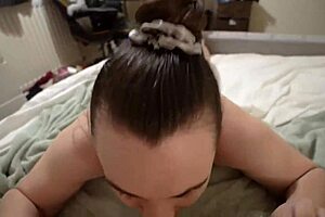 Close up POV rimjob prostate massage sloppy blowjob cum mouth