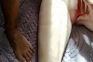 stepmom and fuck doll share my cock in BED PUSSY SANDWICH... got CAUGHT