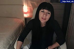 Helga Muah's Sexy Striptease Caresses Clit In Lingerie