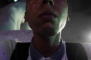 i lock myself in with this hot brunette offering cash for fun