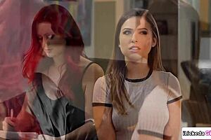 Big Tits Lesbian Milf Agent Facesits Petite Teen Client Hard