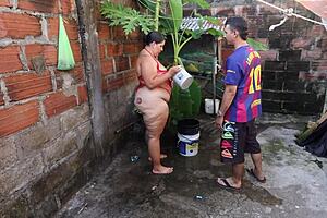 Neighbor Helps Wash Then Fucks Me Hard Doggystyle Bent Over