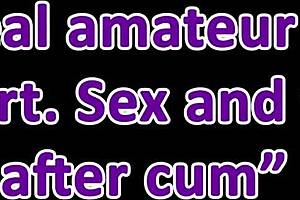 real couple's deep blowjob cum then big squirt fuck