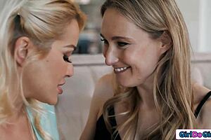 Watch these two milf mothers-in-law lick pussies and strap-on anal fuck