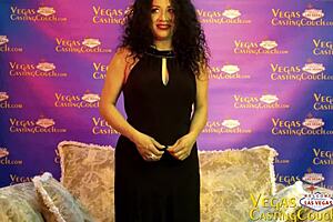 Dasha Love blindfolded gagged in first Vegas BDSM casting vibrator orgasms POV closeup