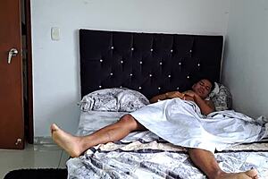 Stepmother's Tender Cock Touch Turns Into Hungry Mouth Sucking Desire