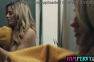 Neglected big boobs milf stepmom rides peeping stepson's monster cock hardcore