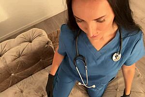 nurse stepmom sneaks stepson fuck in hospital with creampie and blowjob