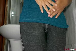 caught best friend's wife masturbating bathroom, fucked her tight pussy?