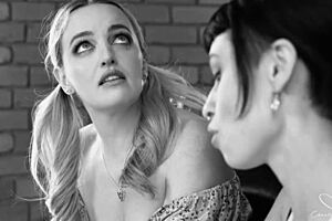 evil lesbians charlie forde and salem lick, finger, and moan in hot pussy play