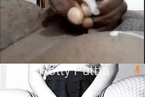 damn check this hot latina milf's shaved pussy taking massive cum tribute dildo ride