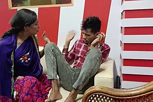 Big boobs Indian milf 🔥 passionately rides stepson’s cock 💦 creampie finish 😍