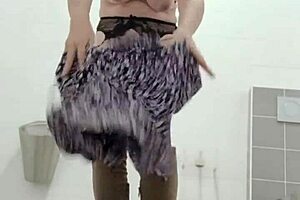 french maid slave bound and fucked hard in public toilet exhibition