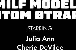 Julia ann's pussy wrecked so good by cherie deville's lesbian strapon pounding