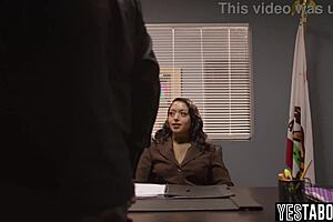 asian therapist threesome with ebony client interracial blowjob action!