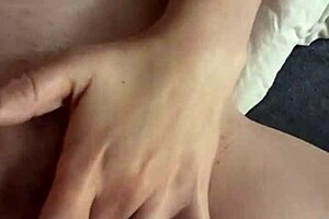 she slides dildo deep inside then fingers to intense orgasm