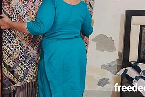 Indian Stepson Pounds Stepmom's Tight Pussy At Home!