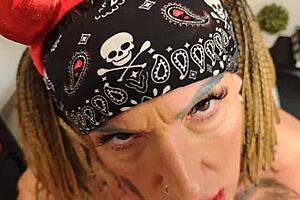 Stripper client fills my huge melons with hot milk!