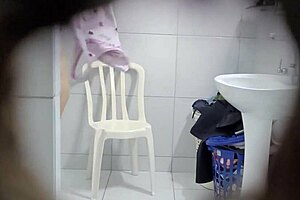 Divorced Milf Caught Flashing Hairy Pussy in Bathroom!