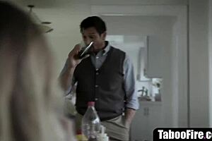 Sleazy parents ravage teen stepdaughter's tight 18+ holes hardcore!