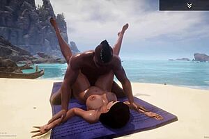 curvy white milf alissa rides locu's huge bbc on beach struggling with monster size