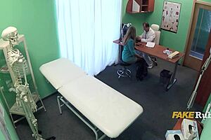 doc eases nurse's back pain with deep massage and pussy pounding 😏🏥