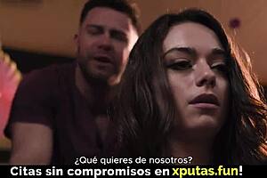 blonde brunette threesome taboo fuck, spanish sub heat