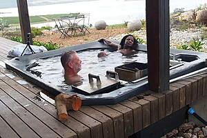 early morning in mountains... can i resist watching her drip wet for hidden orgasm?