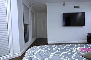 blonde stepmom admits craving young cock on sofa ride pov!